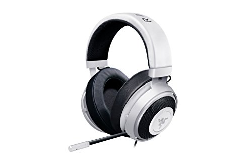 Razer Kraken Pro V2: Lightweight Aluminum Headband - Retractable Mic - in-Line Remote - Gaming Headset Works with PC, PS4, Xbox One, Switch, & Mobile Devices - White