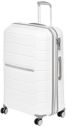 Samsonite Freeform Hardside Expandable with Double Spinner Wheels, Checked-Medium 24-Inch, White