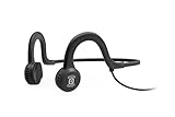 AfterShokz Sportz Titanium Open Ear Wired Bone Conduction Headphones, Onyx Black, (AS401XB)