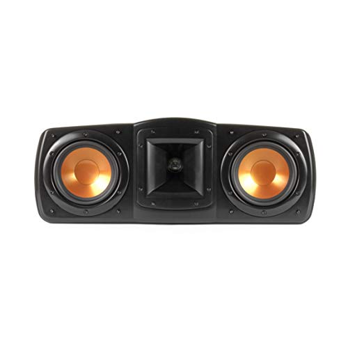 Klipsch Synergy Black Label C-200 Center Channel Speaker for Crystal-Clear Dialogue and Vocals with Proprietary Horn Technology, Dual 5.25” High-Output Woofers, and Dynamic 1” Tweeter in Black