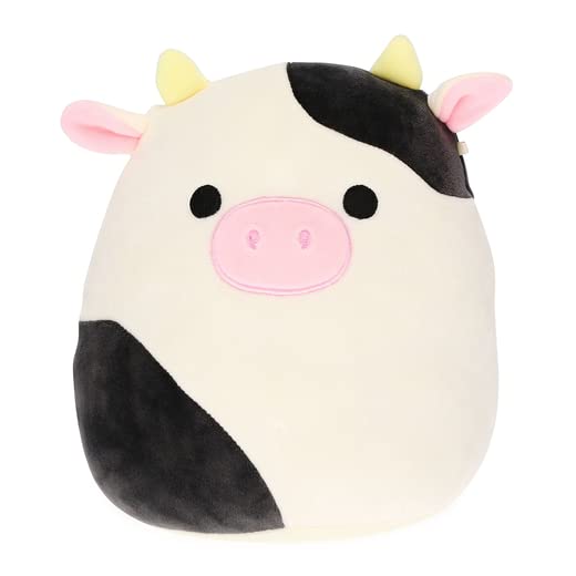 Squishmallows Official Kellytoy Plush Farm Squad Squishy Soft Plush Toy Animals (7.5 inch, Connor The Cow) (7.5 inch)