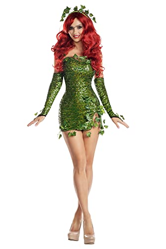 Party King womens Poisonous Villain With Gloves and Headpiece Adult Sized Costumes, Green, Small US