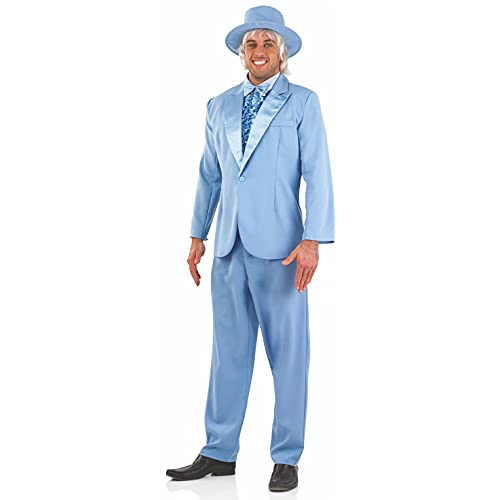 fun shack Blue Tuxedo Costume Men, Blue Suit Costume, Movie Character Costumes For Men, 90s Halloween Costumes For Men