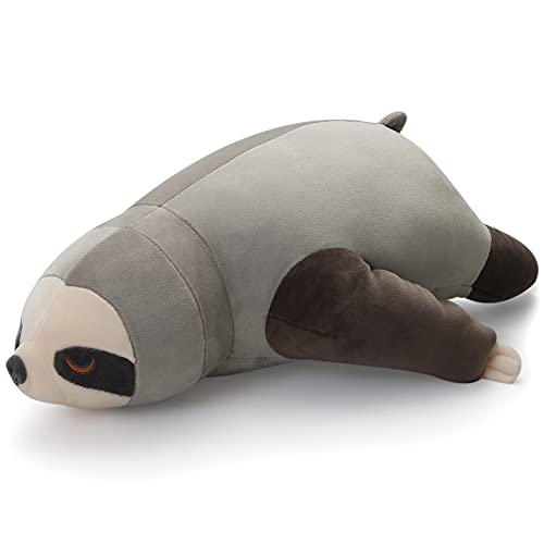 Niuniu Daddy 24.4” Large/Giant Sloth Plushie - Cute Sloth Pillow - Kawaii Sloth Stuffed Animals Not Weighted- Squishy Sloth Plush Toy - Soft Hugging Body Pillow for Sleeping - Birthday