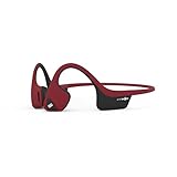 AfterShokz Air AS650CR Open-Ear Wireless Bone Conduction Headphones with Reflective Strips, Canyon Red