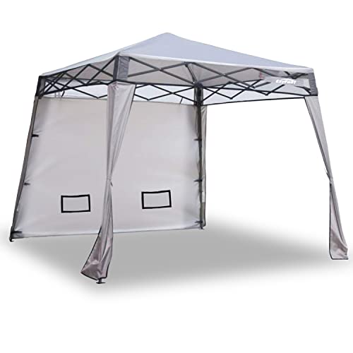 EzyFast Elegant Pop Up Beach Shelter, Compact Instant Canopy Tent, Portable Sports Cabana, 7.5 x 7.5 ft Base / 6 x 6 ft top for Hiking, Fishing, Picnic, Family Outings (6 x 6, A Khaki)