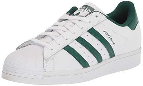 adidas Originals Men's Superstar Sneaker, White/Collegiate Green/White, 3.5
