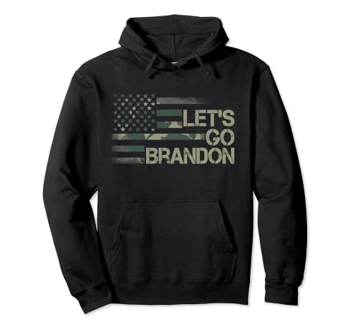 Let's Go Branson Brandon Camouflage US Flag Pullover Hoodie