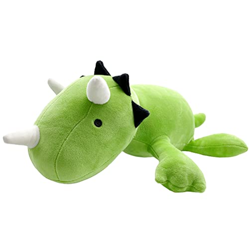 RELANCY Dinosaur Plush. Green 15 Inch 1.2Ib Soft Plush Dinosaur Throw Pillow, Stuffed Animal for Toy Birthday Gifts…………
