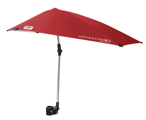 Sport-Brella Versa-Brella 4-Way Swiveling Sun Umbrella (Firebrick Red), Regular
