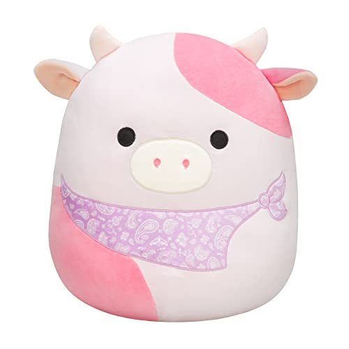 Squishmallows 14-Inch Cow Plush - Add Reshma to Your Squad, Ultrasoft Stuffed Animal Large Plush Toy, Official Kellytoy Plush
