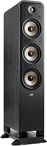 Polk Signature Elite ES60 Tower Speaker - Hi-Res Audio Certified and Dolby Atmos & DTS:X Compatible, 1' Tweeter & Three 6.5' Woofers, Power Port Technology for Effortless Bass, Stunning Black
