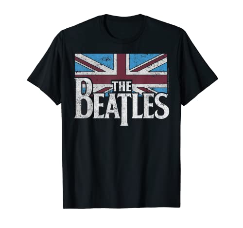 The Beatles British Flag Red, White, and Blue T-Shirt