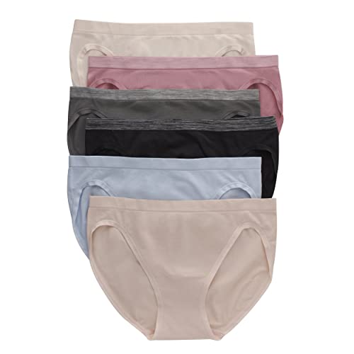 Hanes Women's Panties Pack, ComfortFlex Fit Seamless Underwear, 6-Pack, (Colors May Vary)