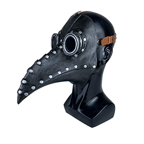 Stegosaurus Plague Doctor Bird Mask Long Nose Beak Cosplay Steampunk Halloween Costume Props Latex Material