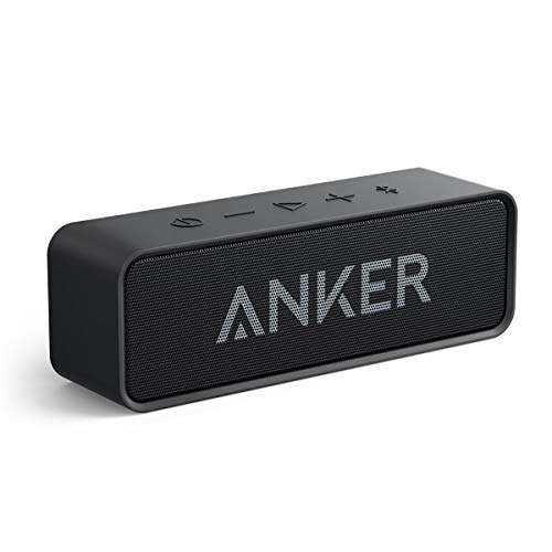 Anker Soundcore Upgraded Bluetooth Speaker with IPX5 Waterproof, Stereo Sound, 24H Playtime, Portable Wireless Speaker for iPhone, Samsung and More (Black)