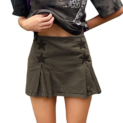 Y2k Vintage Mini Cargo Skirt E-Girl Low Waist A-line Harajuku Short Denim Skirts Aesthetic Streetwear