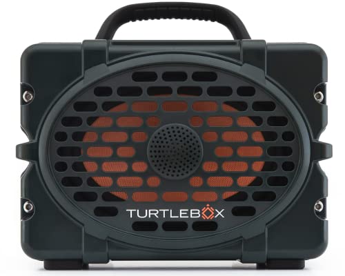 Turtlebox Gen 2: Loud! Outdoor Portable Bluetooth 5.0 Speaker | Rugged, IP67, Waterproof, Impact Resistant & Dustproof (Rich, Full Sound, Plays to 120db, Pair 2X for True L-R Stereo), Original Green