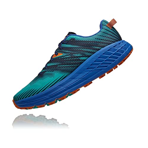 HOKA ONE ONE Mens Speedgoat 4 Textile Synthetic Atlantis Dazzling Blue Trainers 8 US