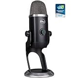 Blue Yeti X Professional Condenser USB Microphone with High-Res Metering, LED Lighting & Blue VO!CE Effects for Gaming, Streaming & Podcasting On PC & Mac