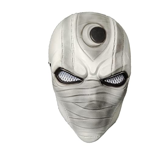 WMBCC Mr.Knight Helmet Latex Superhero Mask 2022 TV Cosplay Accessories Masquerade Halloween Prop (grey-mask)