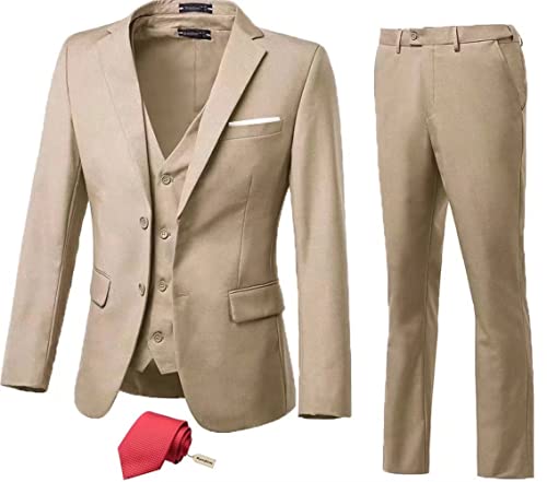 High-End Suits 3 Pieces Men Suit Set Slim Fit Groomsmen/Prom Suit for Men Two Buttons Business Casual Suit