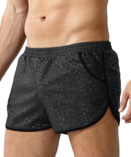 Arjen Kroos Men's Sexy Metallic Shiny Shorts Sparkly Rave Hot Short Pants with Pockets
