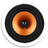 Micca M-8C 2-Way in Ceiling in Wall Speaker, 8 Inch Woofer, 1-Inch Pivoting Silk Dome Tweeter, 9.4-Inch Cutout Diameter, Each, White