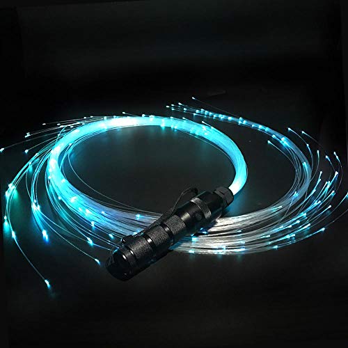 Fiber Optic Whip, LED Fiber Optic Dance Whips - 360° Swivel Pixel Rave Whip Toy - Super Bright More than 40 Color Effect Modes - Light up Dancing, Party, Music Festival, Christmas Carnival
