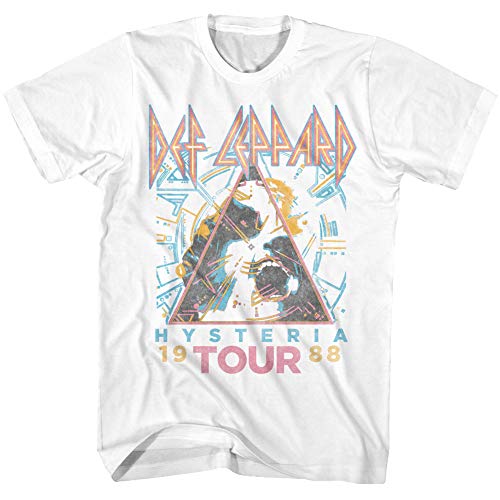 Def Leppard 1980s Heavy Hair Metal Band Rock & Roll Hysteria '88 Adult T-Shirt
