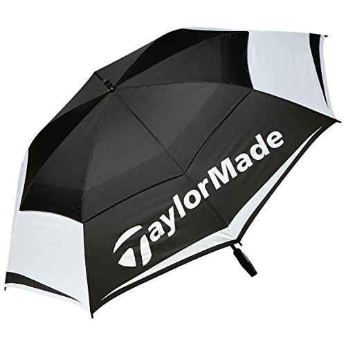 TaylorMade Tour Preferred 64 inch Double Canopy Golf Umbrella, Black, One Size