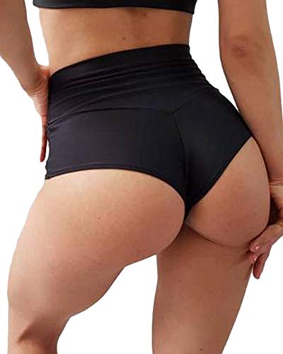 BZB Women's High Waist Yoga Shorts Gym Workout Booty Dance Hot Pants Athletic Butt Lifting Sports Leggings