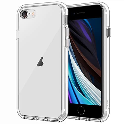 JETech Case for iPhone SE 3/2 (2022/2020 Edition), iPhone 8 and iPhone 7, 4.7-Inch, Non-Yellowing Shockproof Phone Bumper Cover, Anti-Scratch Clear Back (Clear)