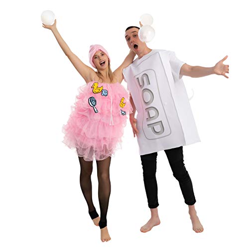 Spooktacular Creations Loofah and Soap Costume for Adult Group or Couples, Halloween Dress Up, Role-play, Carnival Cosplay