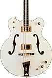 Gretsch G6136LSB White Falcon Electric Bass Guitar - White