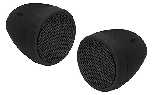 BOSS Audio Systems MCBK425BA Motorcycle Speaker System - 2 3 Inch Weatherproof Speakers with Built-in Amplifier,1 Volume Control, Great for Use with ATVs Motorcycles and All 12 Volt Vehicles