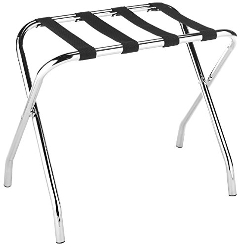 Whitmor Chrome Luggage Rack - Foldable - Commercial Quality