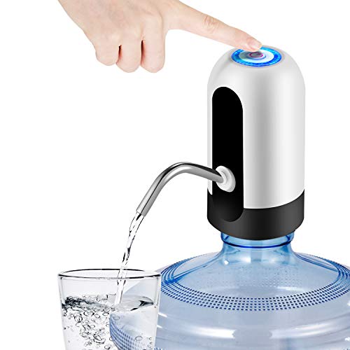 Water Jug Pump, Electric Water Bottle Pump, USB Charging Automatic Drinking Water Pump for Universal 3-5 Gallon Bottle, Portable Water Dispenser for Camping