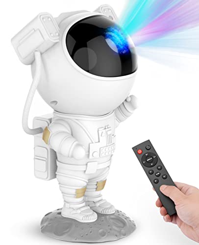Star Projector Galaxy Night Light - Astronaut Space Buddy Projector, Starry Nebula Ceiling LED Lamp with Timer and Remote, Adults Kids Room Decor, Gifts for Christmas, Birthdays, Valentine's Day etc.