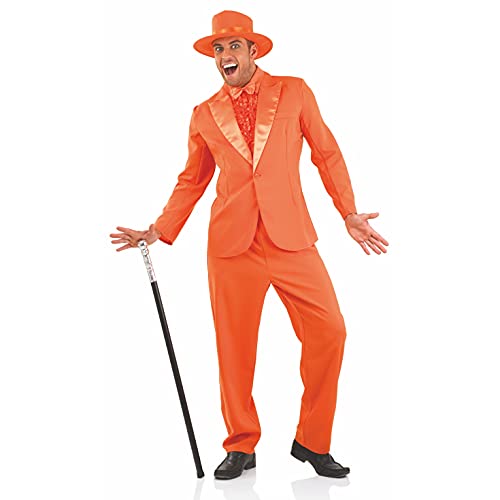 fun shack Orange Tuxedo Costume Men, Orange Suit Costume, Movie Character Costumes For Men, 90s Halloween Costumes For Men
