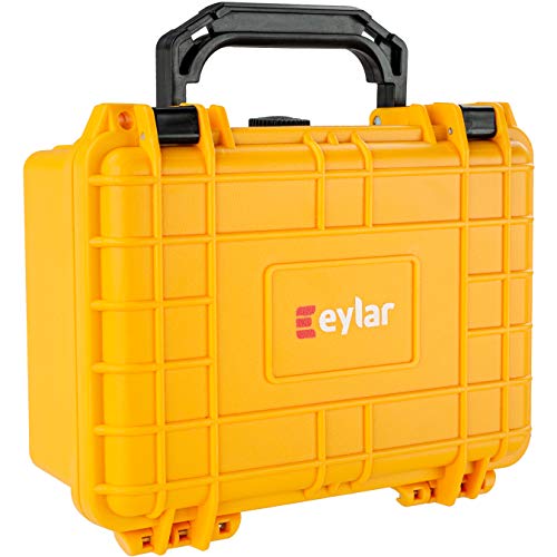 Eylar Protective Gear and Camera Hard Case Water & Shock Proof w/ Foam TSA Approved 8.12 inch 6.56 inch 3.56 inch (Yellow)