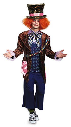 Disney Disguise Men's Alice Mad Hatter Deluxe Costume, Multi, X-Large