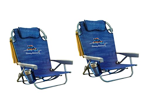 Tommy Bahama Backpack Beach Chair 2 Pack (Sailfish and Palms), Multicolor