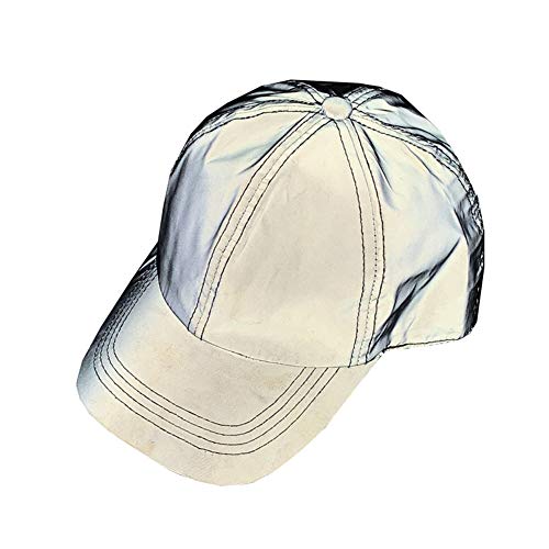 PAODIKUAI Men and Women Night Reflective Hat Runner Cap Visor Bucket Hat Flash Rave Festival Boonie Cap