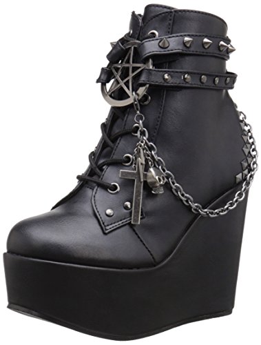 Demonia Women's Poison-101/Bvl Boot, Black Vegan Leather, 6 M US