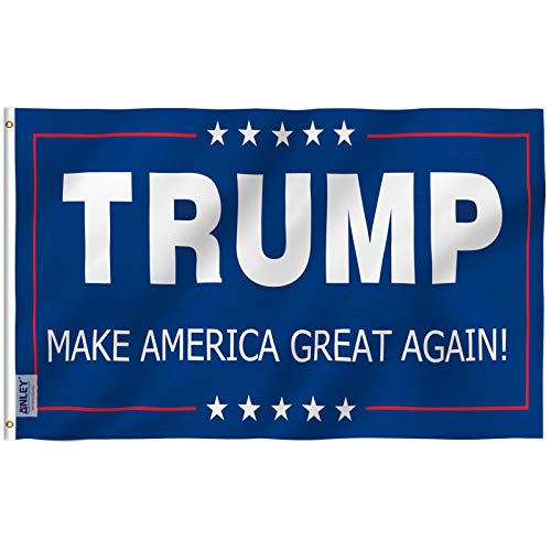 ANLEY Fly Breeze 3x5 Foot Donald Trump Flag - Vivid Color and Fade Proof - Canvas Header and Double Stitched - The 45th U.S. President Flags Polyester with Brass Grommets 3 X 5 Ft