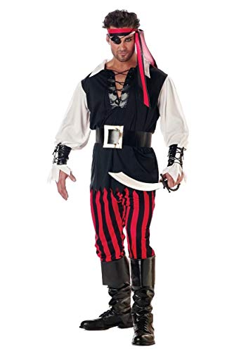 California Costumes Men's Adult-Cutthroat Pirate, Black/Red/White, M (40-42) Costume