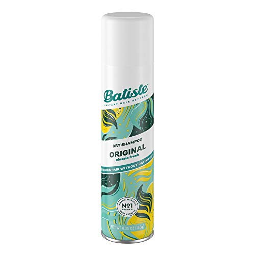 Batiste Dry Shampoo, Original Fragrance, Refresh Hair and Absorb Oil Between Washes, Waterless Shampoo for Added Hair Texture and Body, 6.35 OZ Dry Shampoo Bottle