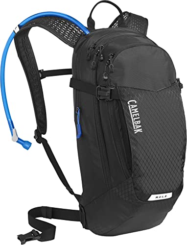 CamelBak M.U.L.E. 12 Mountain Biking Hydration Pack - Easy Refilling Hydration Backpack - Magnetic Tube Trap 100oz, Black
