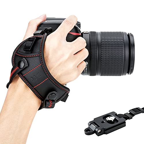 Widen DSLR Camera Wrist Hand Strap Grip with Quick Release Tripod Plate for Canon EOS R6 Mark II R10 R7 R3 R5C R5 C R6 R RP 90D 80D 4000D Rebel T7 T8i T7i T6i 5D Mark IV III 7D 6D Mark II Sony A7R V